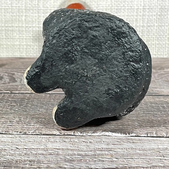 Black Halloween Cat Candy Corn Hat and Fish Bow Tie Sparkly Home Decor - Picture 4 of 6